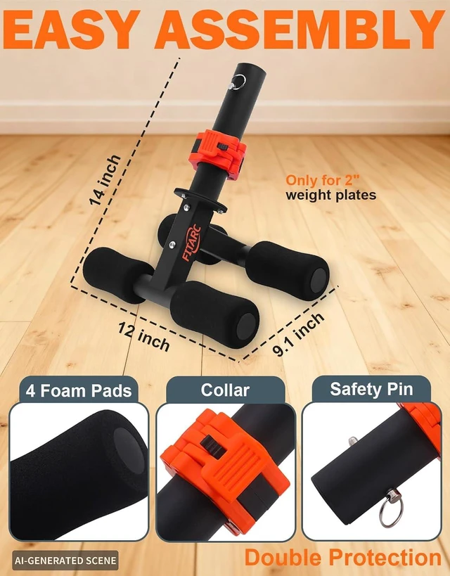 Alt view image 7 of 7 - Fitarc Tib Bar, Tibialis Trainer for Shin & Ankle Strength, Fits 2in or 1in