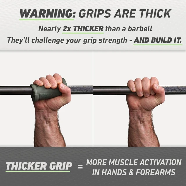 Alt view image 3 of 7 - N-Gage Grips Patented Angled Barbell Grips for Strength Training
