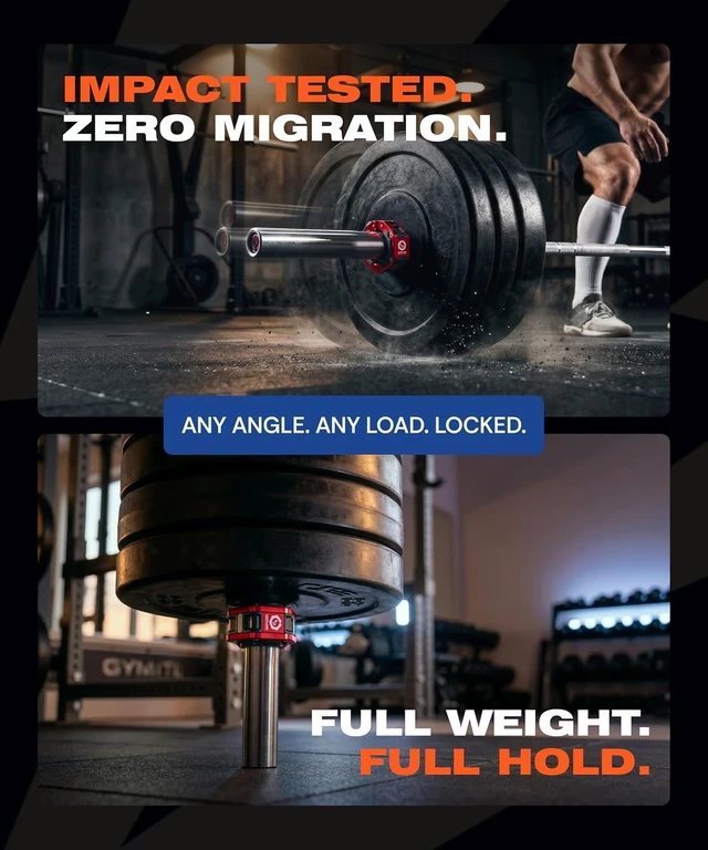 Alt view image 7 of 7 - Lock-Jaw Flex Magnetic Barbell Collars/Clamps, 2"/50mm Olympic Bars