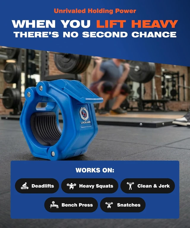 Alt view image 4 of 7 - Lock-Jaw OLY 2 Barbell Collars & Clamps, 2"/50mm Olympic Bars