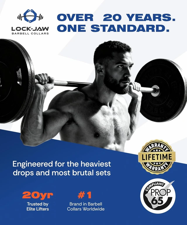 Alt view image 7 of 7 - Lock-Jaw OLY 2 Barbell Collars & Clamps, 2"/50mm Olympic Bars