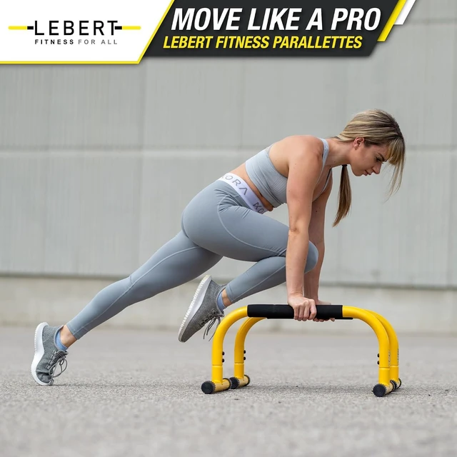 Alt view image 7 of 7 - Lebert Fitness Parallette Push Up Bars Dip Station Stand - Perfect for Home and Garage Gym Exercise Equipment - Gymnastics, Calisthenics, Strength Training Parallel Bars for Men and Women
