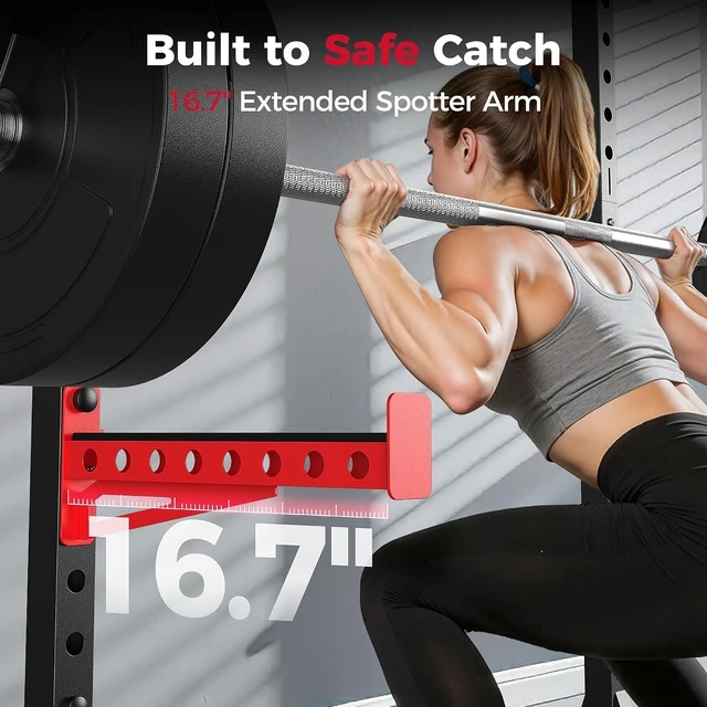 Alt view image 3 of 7 - FLYBIRD SR1 Squat Rack, Adjustable Power Rack for 6FT/7FT Barbells