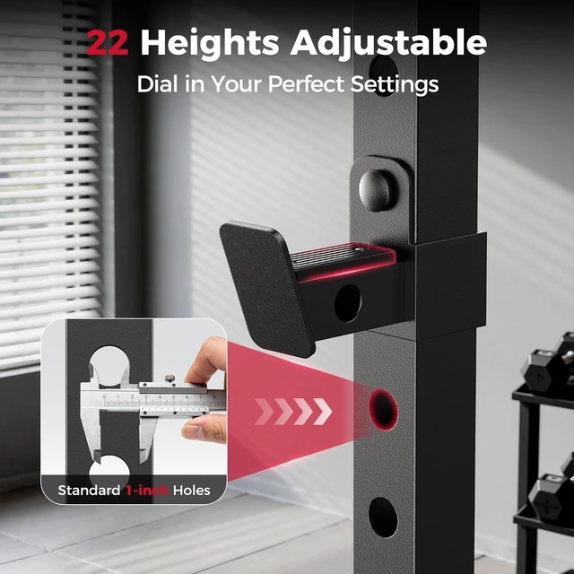 Alt view image 5 of 7 - FLYBIRD SR1 Squat Rack, Adjustable Power Rack for 6FT/7FT Barbells