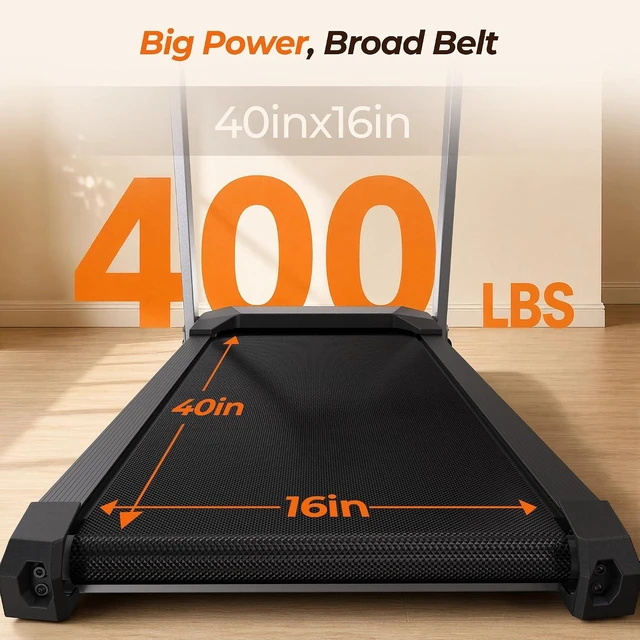 Alt view image 5 of 7 - Cardirun Foldable Treadmills for Home with 10% Incline, 400 LBS Capacity
