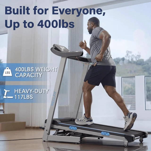 Alt view image 5 of 7 - Heavy Duty Treadmills with 15% Auto Incline for Home Gym, Small Commercial