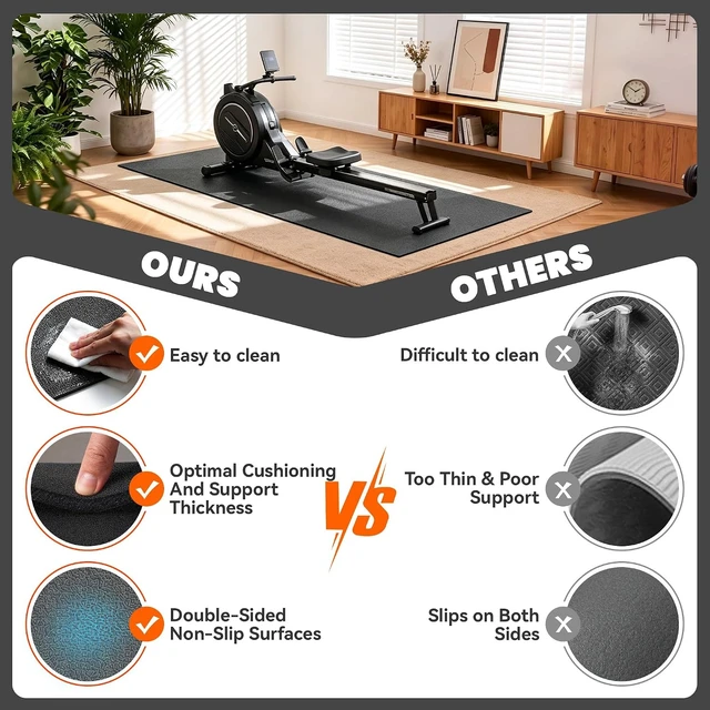 Alt view image 4 of 7 - Stepwaver Walking Pad Mat, 102"x36", Treadmill Mat for Hardwood Floors