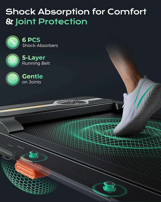 Alt view image 5 of 7 - TREAFLOW Walking Pad Treadmill, Under Desk Treadmills for Home