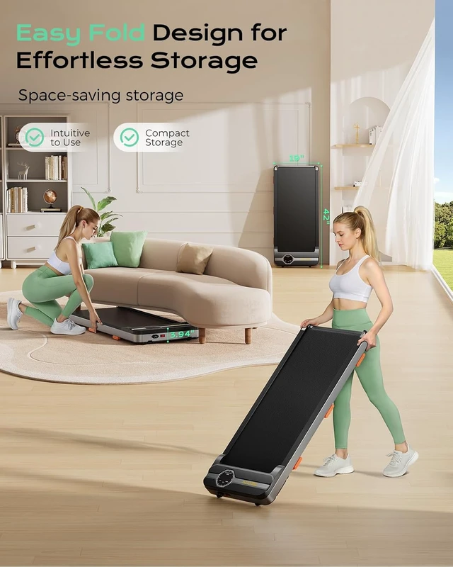 Alt view image 7 of 7 - TREAFLOW Walking Pad Treadmill, Under Desk Treadmills for Home