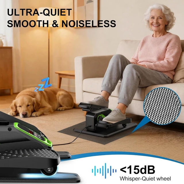 Alt view image 2 of 7 - Under Desk Elliptical Leg Exerciser While Sitting for Seniors