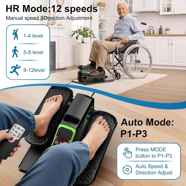 Alt view image 4 of 7 - Under Desk Elliptical Leg Exerciser While Sitting for Seniors