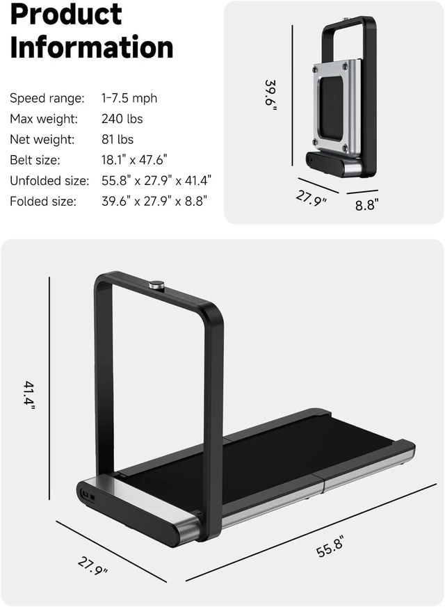Alt view image 6 of 6 - WalkingPad X Series Folding Treadmill, Smart Vertical Fold