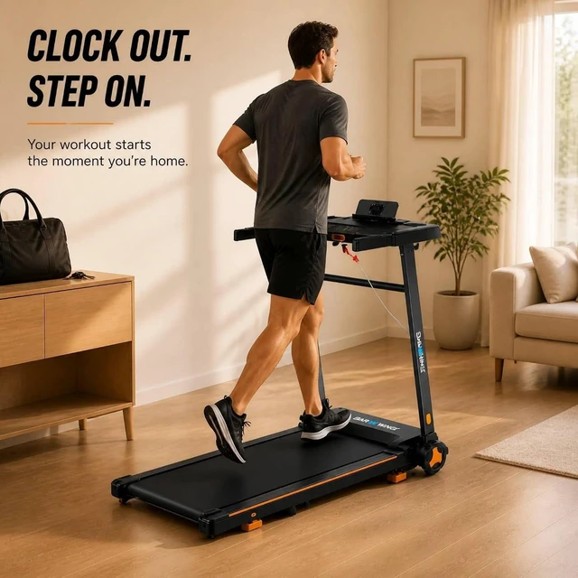 Alt view image 2 of 7 - BARWING Foldable Incline Walking Pad 3.0/3.5 HP Treadmills for Home, 7.5/8.5 MPH Under Desk Treadmill with Handles, Foldable Treadmill with Quiet Brushless, 330 LBS Weight Capacity