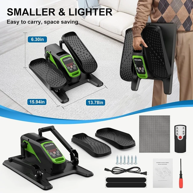 Alt view image 7 of 7 - Under Desk Elliptical Leg Exerciser While Sitting for Seniors