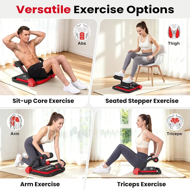 Alt view image 2 of 7 - DERACY Sit Up Exercise Equipment, Adjustable Ab Machine, Multi-Functional Sit Up Machine, Ab Workout Equipment, Ab Trainer Machine for Women Men