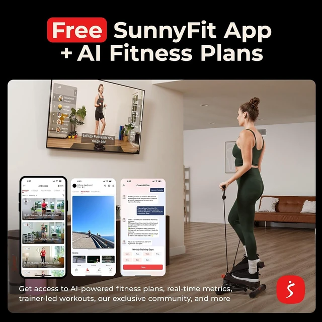 Alt view image 7 of 7 - Sunny Health & Fitness Twist Stair Stepper with Resistance Bands