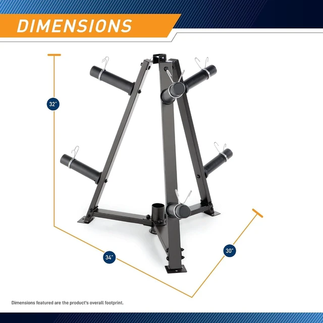Alt view image 2 of 6 - Marcy Olympic Weight Plate Tree for 2-Inch Plates Weight Storage Rack