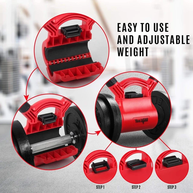 Alt view image 5 of 7 - Yes4All Kettlebells Grip, Dumbbell Grip Handle, Convert Dumbbells into Kettlebell for Home Gym, Kettlebell for Weights Plate