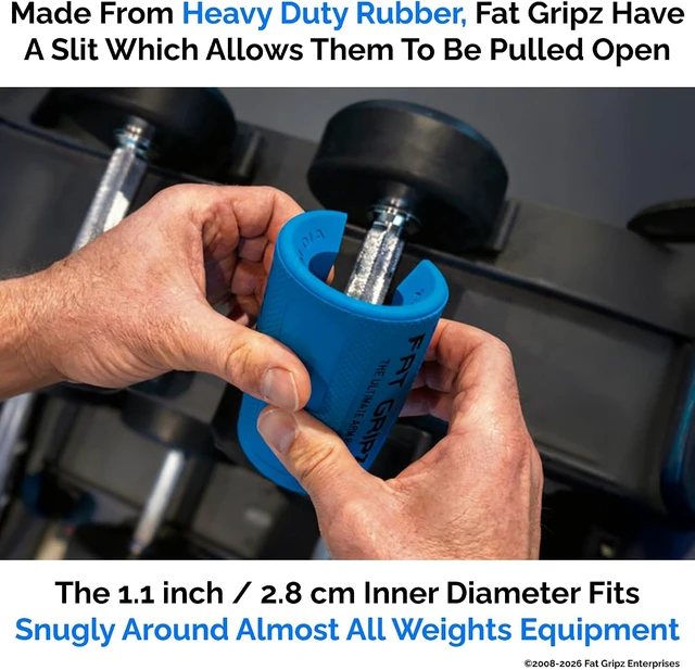 Alt view image 5 of 7 - Fat Gripz Pro - The Simple Proven Way To Get Big Biceps & Forearms Fast - At Home Or In The Gym (4x Men's Health Award Winner) (2.25" Outer Diameter)