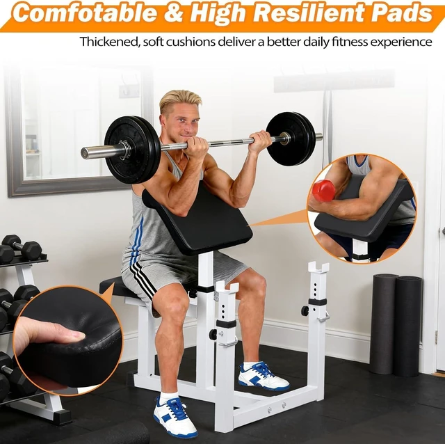 Alt view image 2 of 7 - ZENY Adjustable Preacher Curl Bench