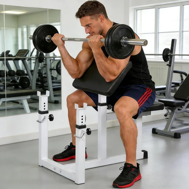 Alt view image 6 of 7 - ZENY Adjustable Preacher Curl Bench