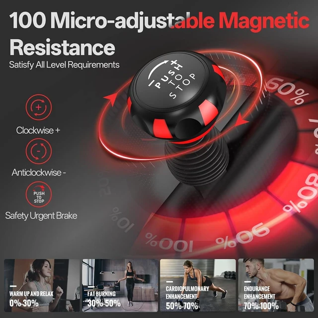 Alt view image 4 of 7 - JOROTO Exercise Bike, Magnetic Stationary Bikes for Home