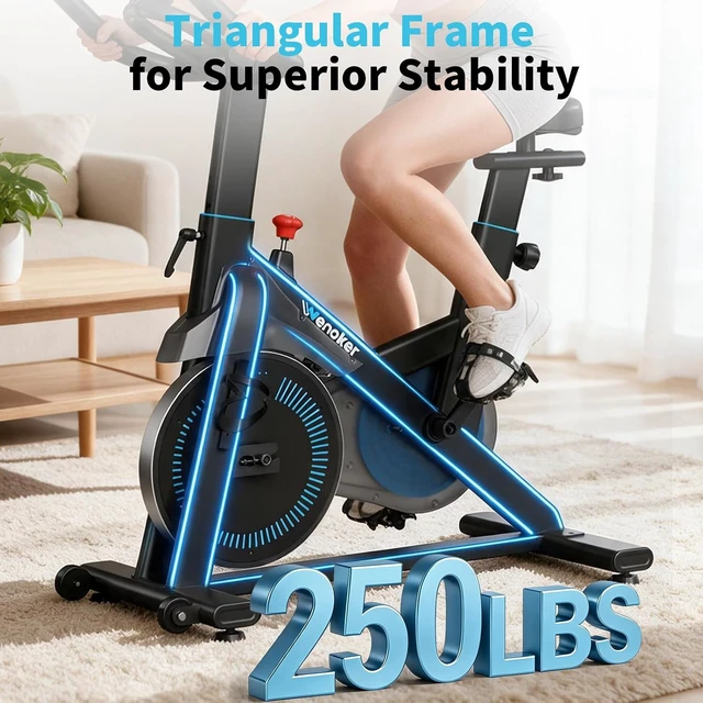 Alt view image 3 of 7 - Wenoker Exercise Bike, Magnetic Stationary Bike for Home with APP