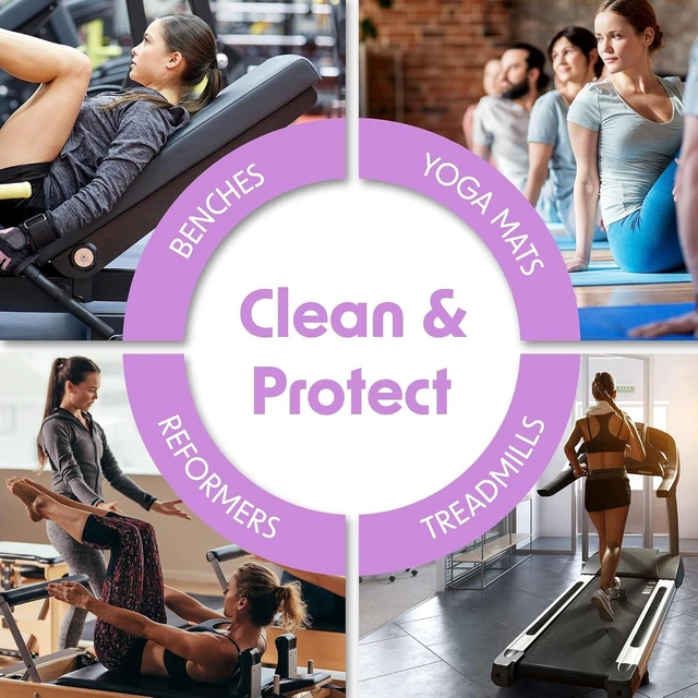 Alt view image 3 of 7 - Wipex Yoga Mat Cleaner & Fitness Gym Wipes - Natural Lavender & Vinegar - 75 Count for Cleaning Yoga Mats, Spinning & Peloton Bikes, Weight Machines & Surfaces - 12 Pack Case