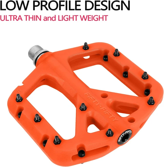 Alt view image 4 of 6 - FIFTY-FIFTY Mountain Bike Pedals, Non-Slip MTB Nylon Composite Flat Pedals