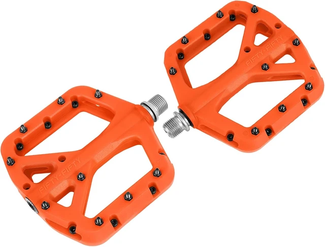 Alt view image 6 of 6 - FIFTY-FIFTY Mountain Bike Pedals, Non-Slip MTB Nylon Composite Flat Pedals