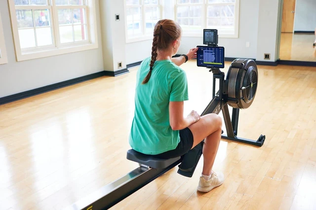 Alt view image 5 of 7 - Concept2 RowErg Indoor Rowing Machine - PM5 Monitor, Device Holder, Adjustable Air Resistance, Easy Storage