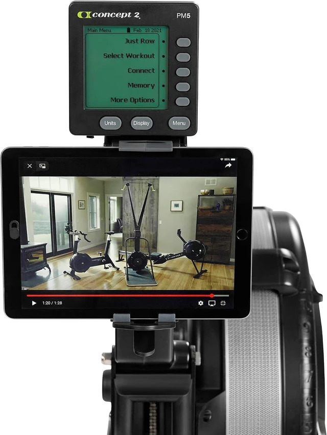 Alt view image 7 of 7 - Concept2 RowErg Indoor Rowing Machine - PM5 Monitor, Device Holder, Adjustable Air Resistance, Easy Storage