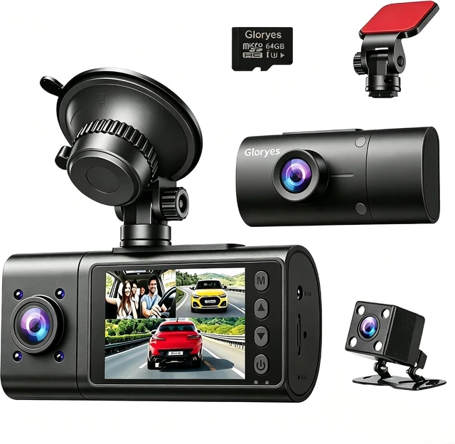 Main image of 3 Channel Dash Cam Front and Rear Inside,Dash Cam pro 2025,Interior Car Camera,2.5K Single Front,Dash Camera for Cars with IR Night Vision,24Hr Parking Monitor 1S Recording,Free 64G Card