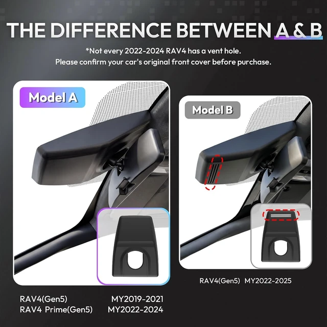 Alt view image 3 of 7 - OEM Style Front Dash Cam for Toyota RAV4 2019-2021 (Model A)