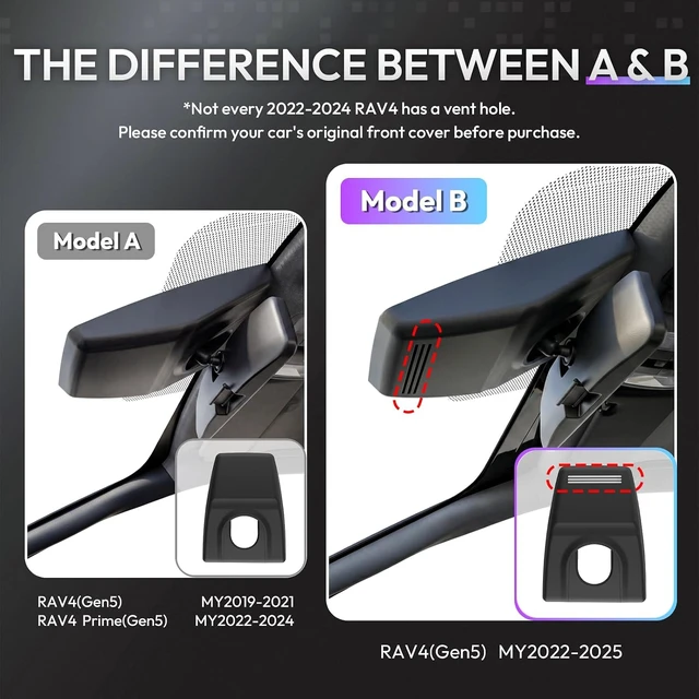 Alt view image 3 of 7 - OEM Style Front & Rear Dash Cam for Toyota RAV4 2022-2025 (Model B)