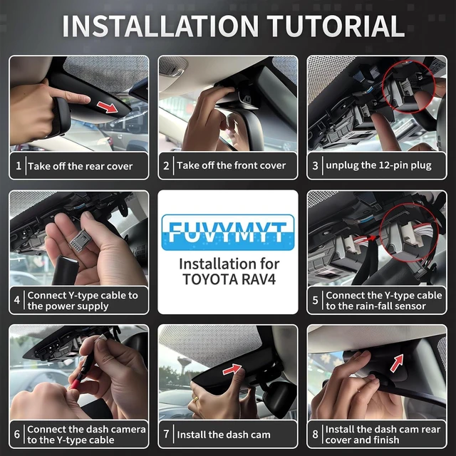 Alt view image 7 of 7 - OEM Style Front Dash Cam for Toyota RAV4 2019-2021 (Model A)
