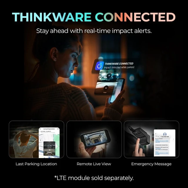 Alt view image 5 of 7 - THINKWARE U3000 PRO Dash Cam 4K Front and 2K Rear, Dual STARVIS 2