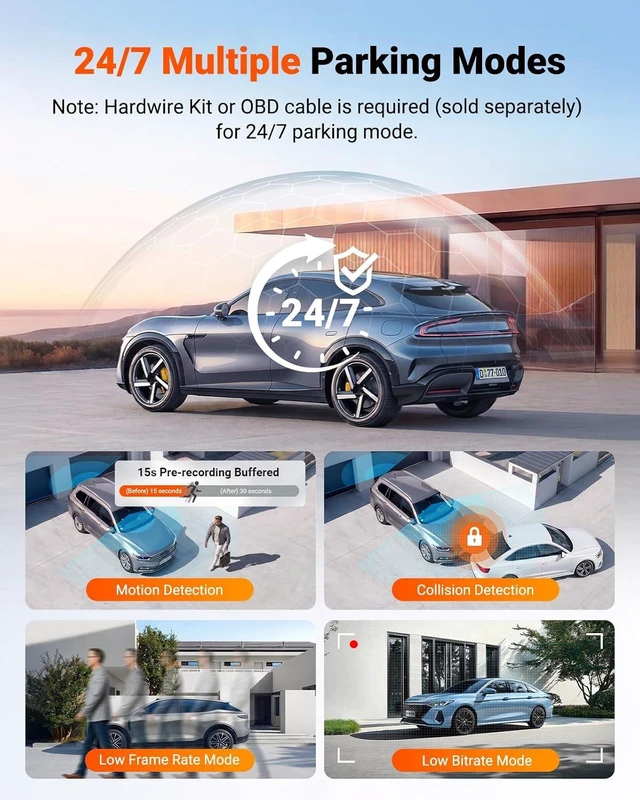 Alt view image 5 of 7 - Vantrue N5S 4 Channel 360 Degree 2.7K Dash Cam
