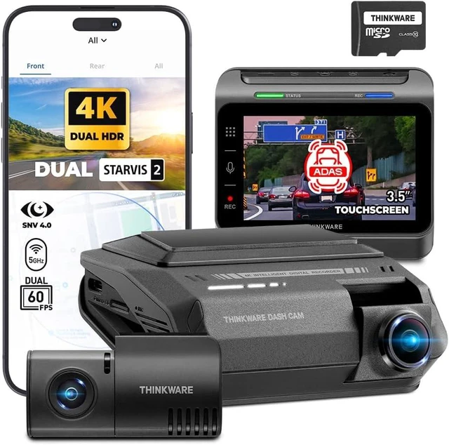 Main image of THINKWARE ARC900 Dash Cam 4K Front and 2K Rear, Dual STARVIS 2, HDR, GPS