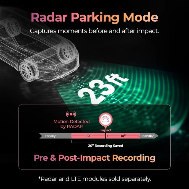 Alt view image 5 of 7 - THINKWARE ARC900 Dash Cam 4K Front and 2K Rear, Dual STARVIS 2, HDR, GPS