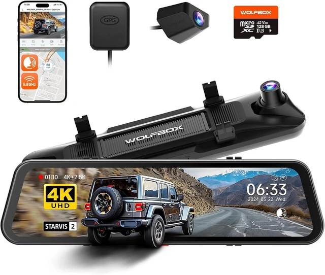 Main image of WOLFBOX G900 PRO Mirror Dash Cam with 8MP STARVIS IMX678,Front 4K Rear 2.5K