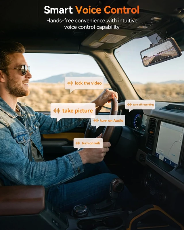 Alt view image 5 of 7 - WOLFBOX G900 PRO Mirror Dash Cam with 8MP STARVIS IMX678,Front 4K Rear 2.5K