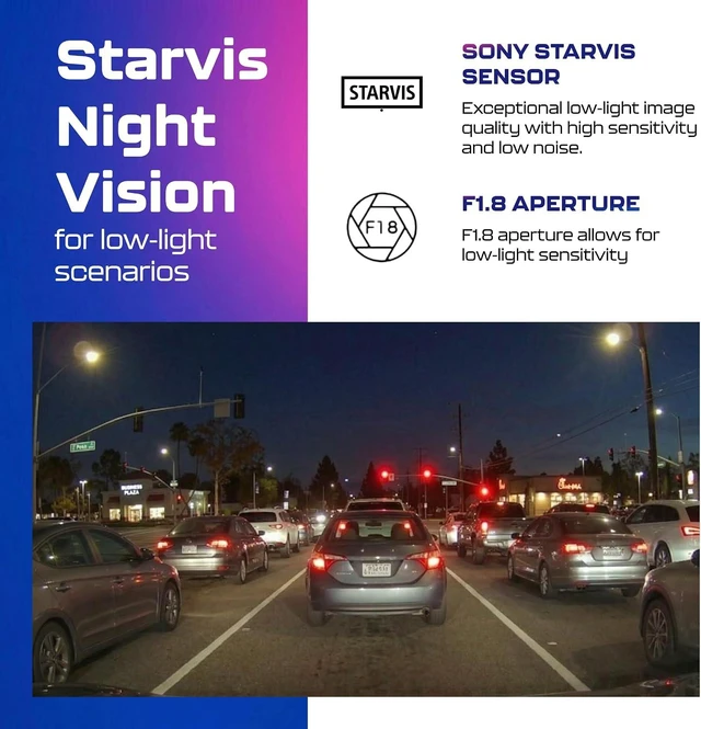 Alt view image 5 of 7 - AZDOME GS63H Pro 2CH Dash Cam 4K with Super Night Vision & ADAS 24H Parking Mode - 4K Dual Dash Cam - Built-in WiFi - GPS Tracking - Collision Detection - Multiple Parking Modes