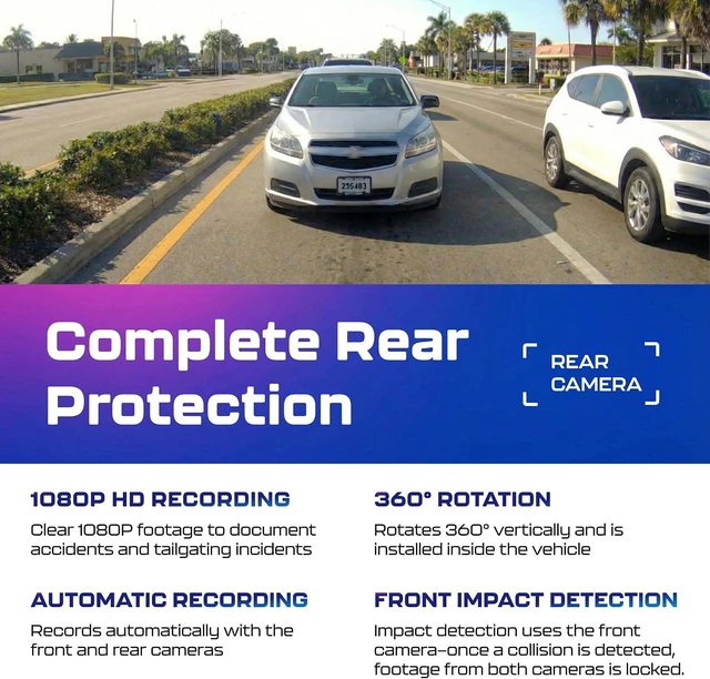 Alt view image 6 of 7 - AZDOME GS63H Pro 2CH Dash Cam 4K with Super Night Vision & ADAS 24H Parking Mode - 4K Dual Dash Cam - Built-in WiFi - GPS Tracking - Collision Detection - Multiple Parking Modes