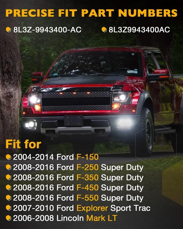 Alt view image 2 of 7 - Back up Camera, Fit for 2004-2014 Ford F150, 2008-2016 F250 F350 F450 F550