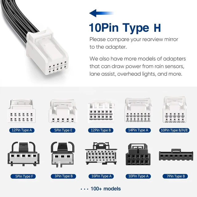 Alt view image 5 of 7 - Dashcam Power Adapter,(10P TypeH) Compatible with Select Kia, Hyundai