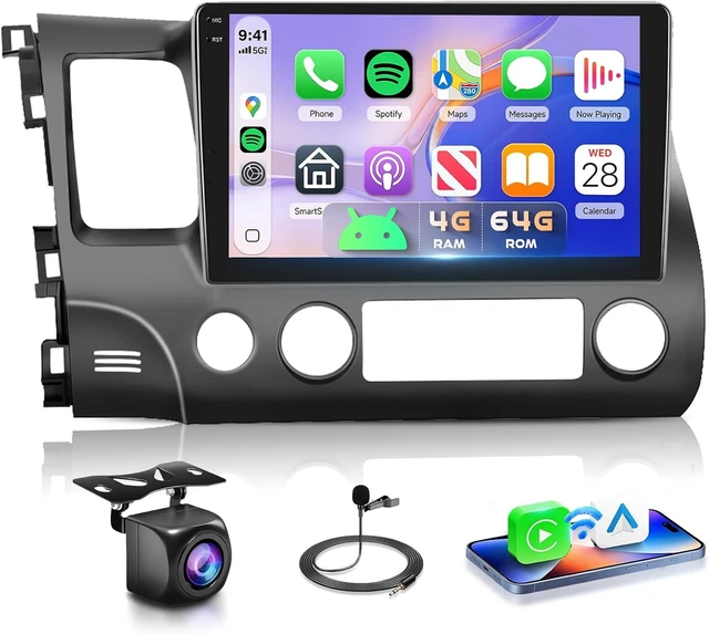 Main image of 4G+64G Car Radio for Honda Civic 2006-2011 with Wireless CarPlay