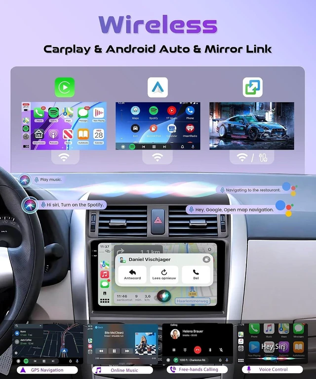Alt view image 3 of 7 - Rimoody 4G+64G Car Radio for Toyota Corolla 2009 2010 2011 2012 2013