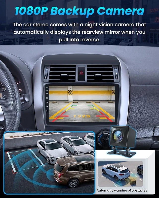 Alt view image 3 of 7 - 8 Core 32GB ROM Car Radio for Toyota Corolla 2009-2013: Android 15