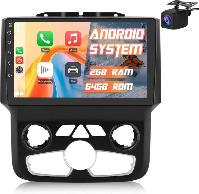 Main image of Car Radio for RAM 1500 2500 3500 Radio, 2013 2014 2015 2016 2017 2018 for Dodge RAM Radio Screen with 9 Inch, Android, Carplay, Touch Screen, Backup Camera, DSP, 64G ROM, Only Fit Auto AC
